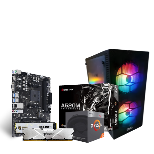 AMD Ryzen 5 2400G BIOSTAR A520MH MICRO ATX AMD AM4 MOTHERBOARD
